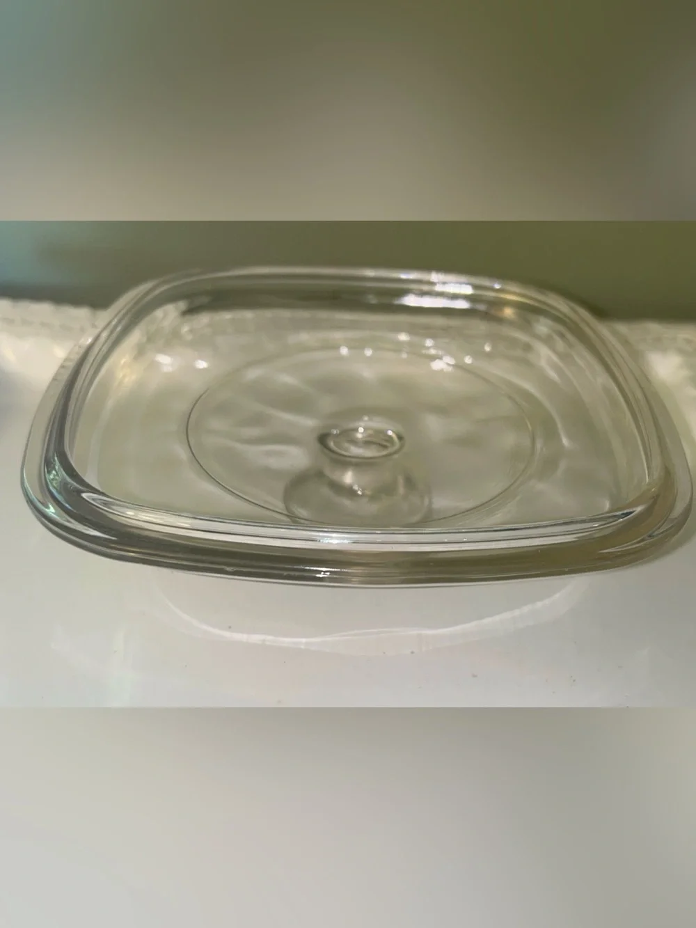 Corning Ware Pyrex square glass casserole lid A7C